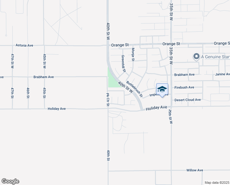 map of restaurants, bars, coffee shops, grocery stores, and more near 3910 Westbrook Avenue in Rosamond