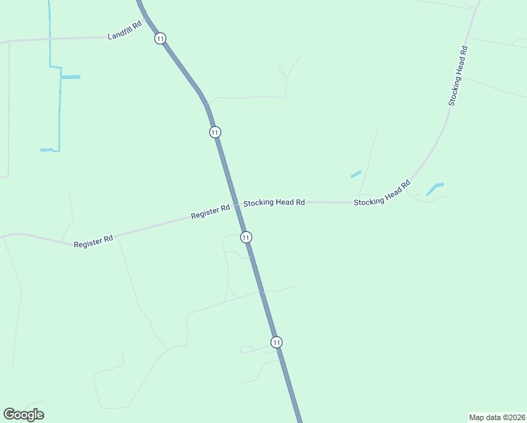 map of restaurants, bars, coffee shops, grocery stores, and more near 100-124 Stocking Head Road in Rose Hill