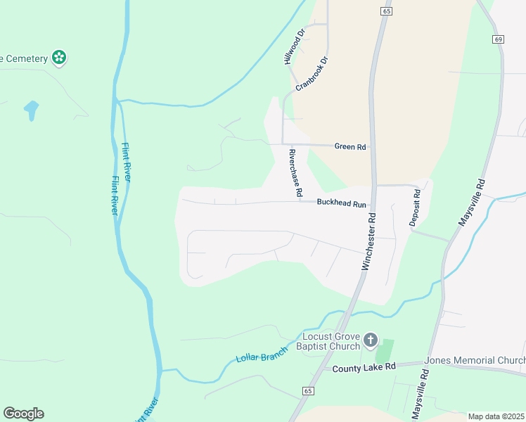 map of restaurants, bars, coffee shops, grocery stores, and more near 126 Buckhead Run in New Market