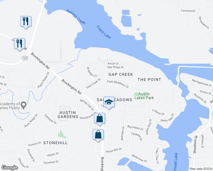 map of restaurants, bars, coffee shops, grocery stores, and more near 7240 Gap Meadows Drive in Sherwood