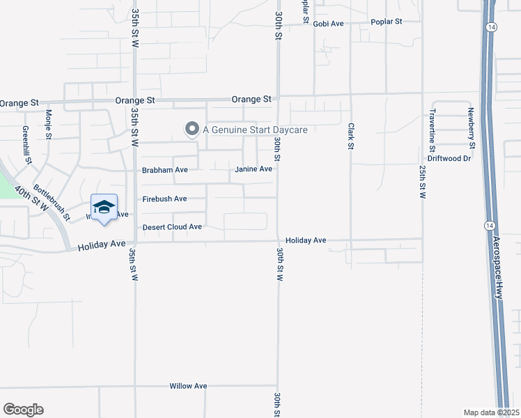 map of restaurants, bars, coffee shops, grocery stores, and more near 3029 Via Bella Rosa Avenue in Rosamond