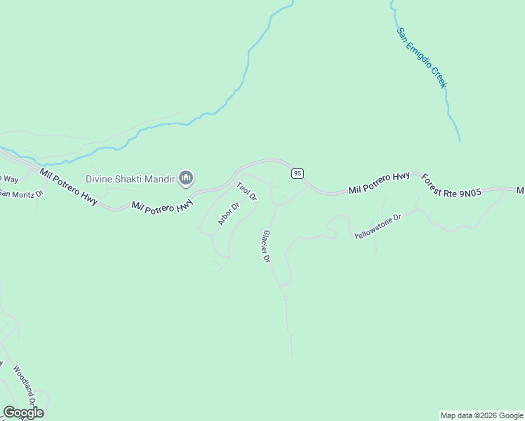 map of restaurants, bars, coffee shops, grocery stores, and more near 2608 Tirol Drive in Frazier Park