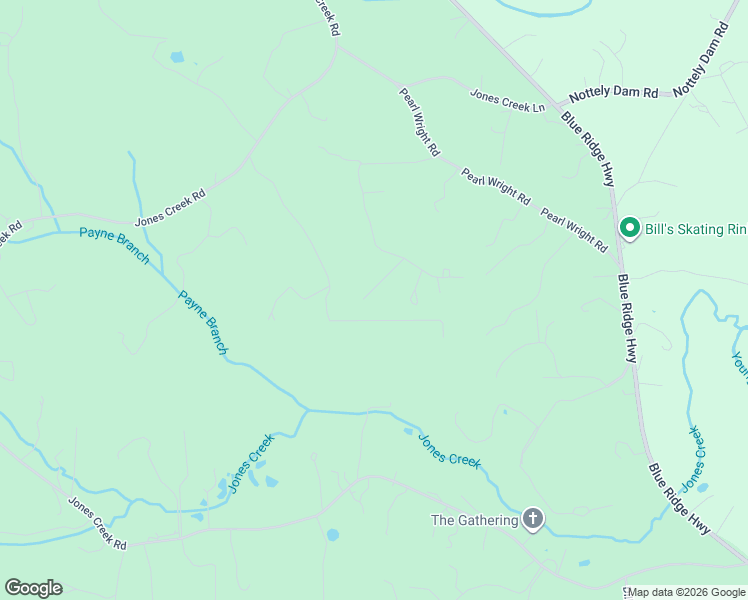 map of restaurants, bars, coffee shops, grocery stores, and more near 8500 Rabbit Run in Blairsville