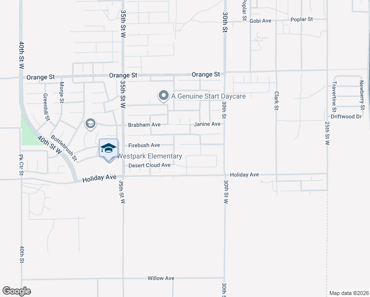 map of restaurants, bars, coffee shops, grocery stores, and more near 3200 Patti Rose Avenue in Rosamond