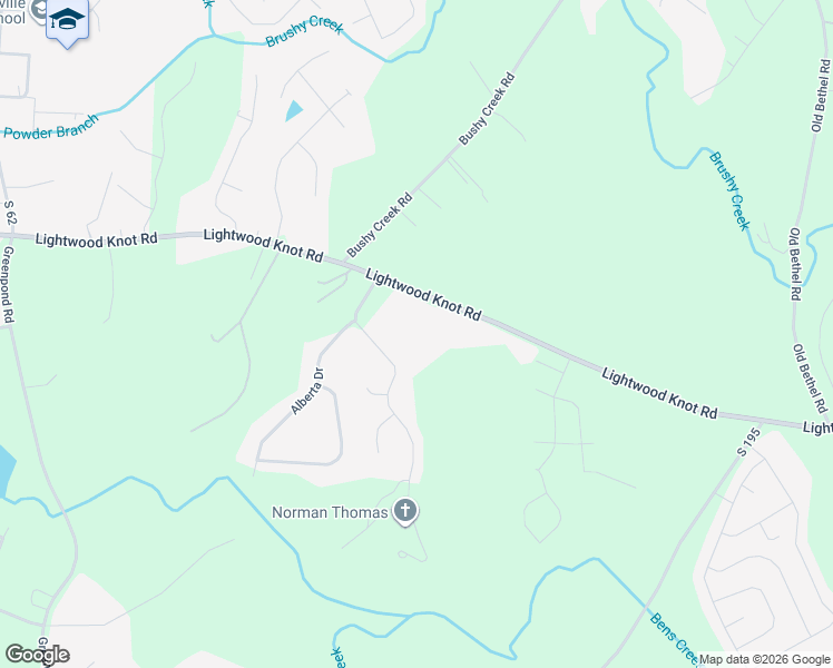 map of restaurants, bars, coffee shops, grocery stores, and more near 1228 Lightwood Knot Road in Woodruff