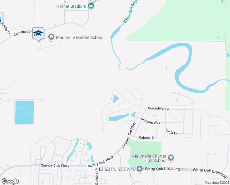 map of restaurants, bars, coffee shops, grocery stores, and more near 139 Vienne Place in Maumelle