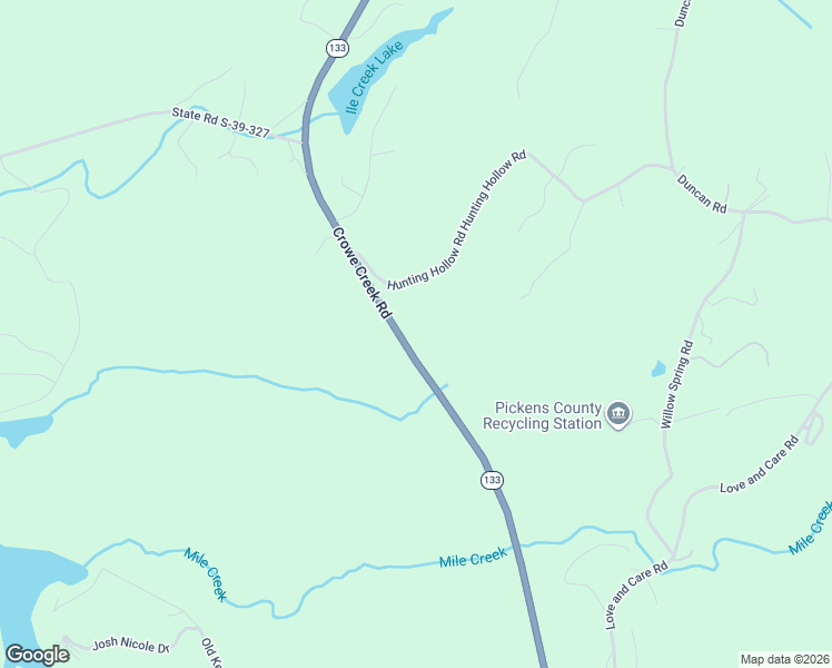 map of restaurants, bars, coffee shops, grocery stores, and more near 492 Crowe Creek Road in Six Mile