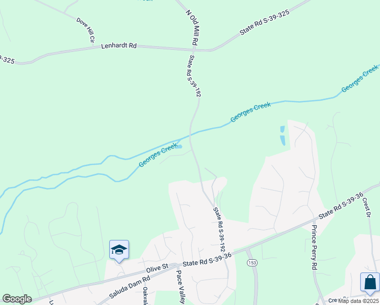 map of restaurants, bars, coffee shops, grocery stores, and more near 110 Carmen Lane in Easley
