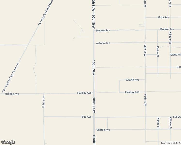 map of restaurants, bars, coffee shops, grocery stores, and more near 2100 100th Street West in Rosamond