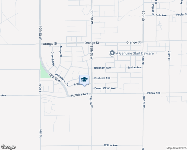 map of restaurants, bars, coffee shops, grocery stores, and more near 3448 Summer Breeze Avenue in Rosamond
