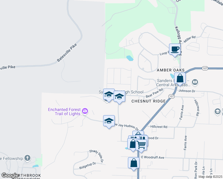 map of restaurants, bars, coffee shops, grocery stores, and more near 11201 Bock Road in Sherwood