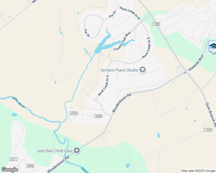 map of restaurants, bars, coffee shops, grocery stores, and more near 325 Rock Creek Drive South in Jacksonville