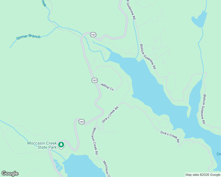 map of restaurants, bars, coffee shops, grocery stores, and more near Hilltop Circle in Clarkesville