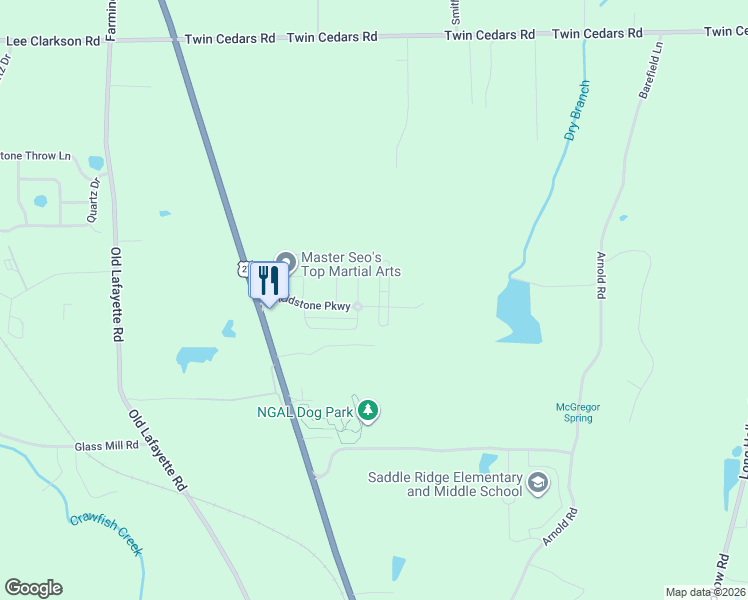 map of restaurants, bars, coffee shops, grocery stores, and more near 292 Avenue of the Oaks in Rock Spring