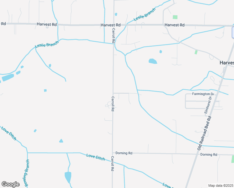 map of restaurants, bars, coffee shops, grocery stores, and more near 808 Carroll Road in Harvest