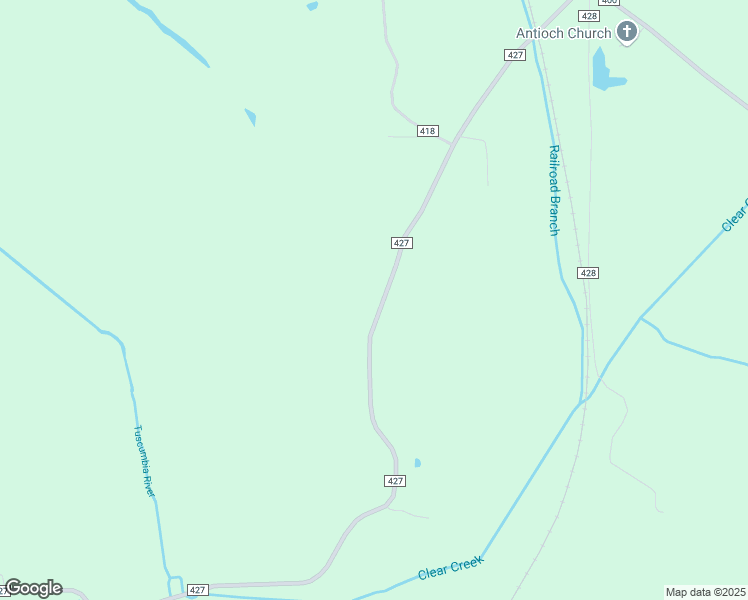 map of restaurants, bars, coffee shops, grocery stores, and more near County Road 427 in Corinth