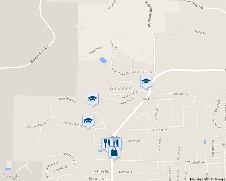 map of restaurants, bars, coffee shops, grocery stores, and more near 10712 Misty Ridge Drive in Sherwood