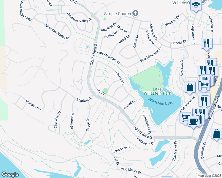 map of restaurants, bars, coffee shops, grocery stores, and more near 108 Cypress Drive in Maumelle