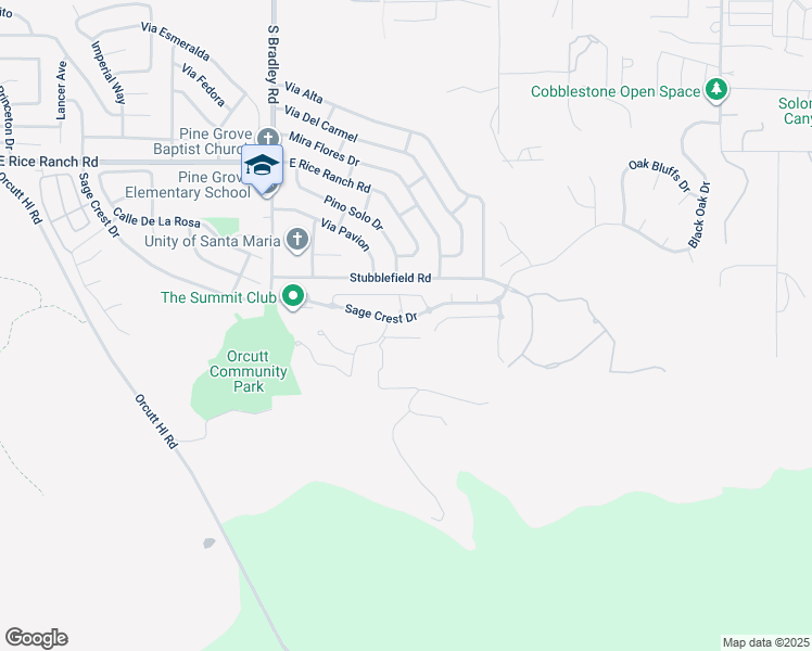 map of restaurants, bars, coffee shops, grocery stores, and more near 5829 Thyme Place in Orcutt