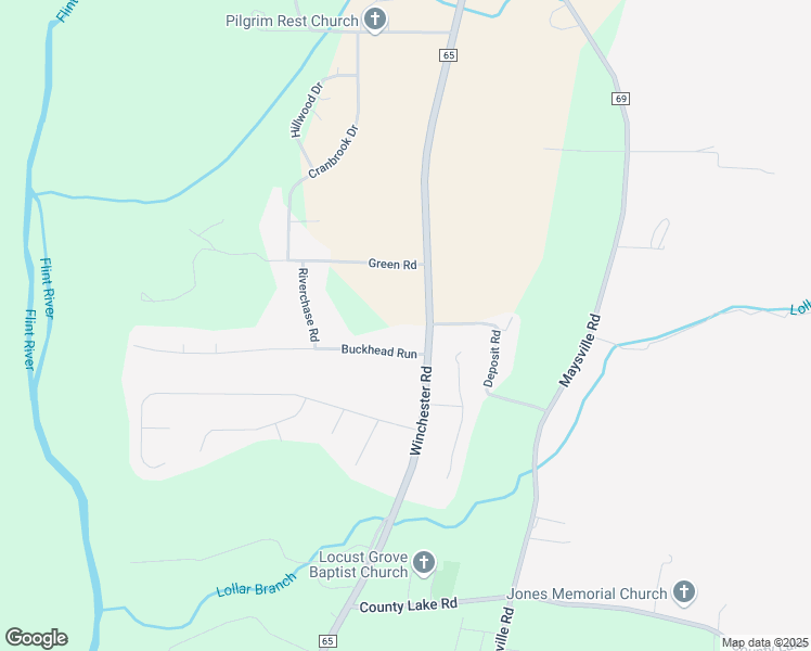 map of restaurants, bars, coffee shops, grocery stores, and more near 3607 Winchester Road in New Market