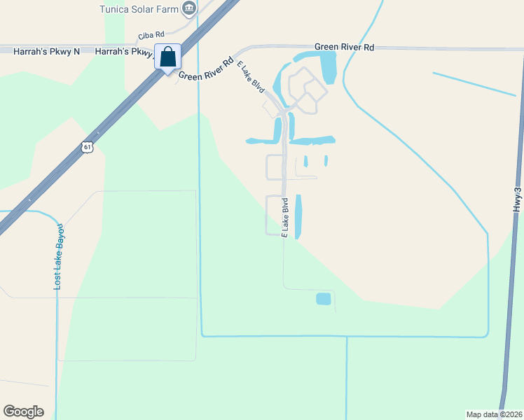 map of restaurants, bars, coffee shops, grocery stores, and more near River Wood Creek West in Robinsonville