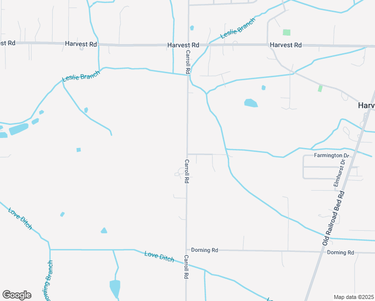 map of restaurants, bars, coffee shops, grocery stores, and more near 808 Carroll Road in Harvest