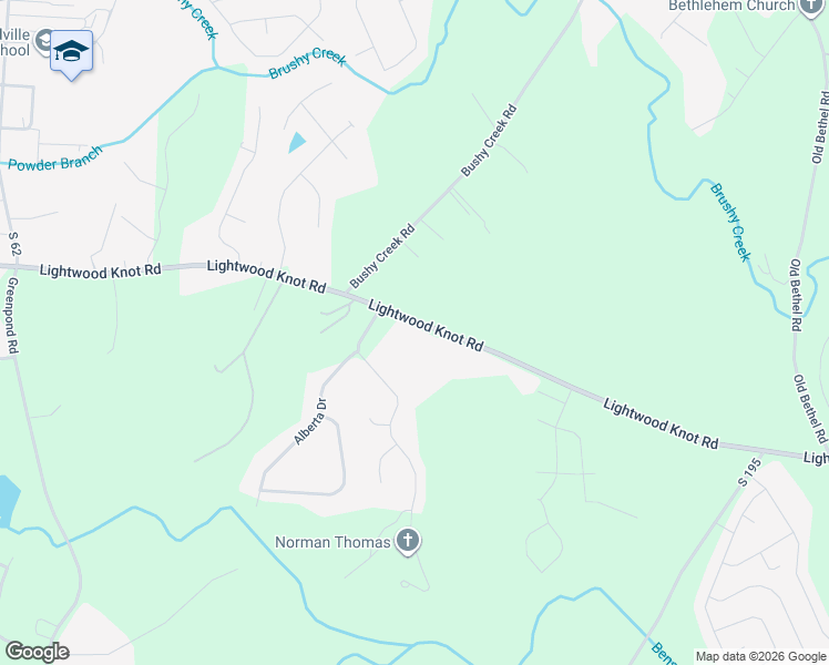 map of restaurants, bars, coffee shops, grocery stores, and more near 1228 Lightwood Knot Road in Woodruff