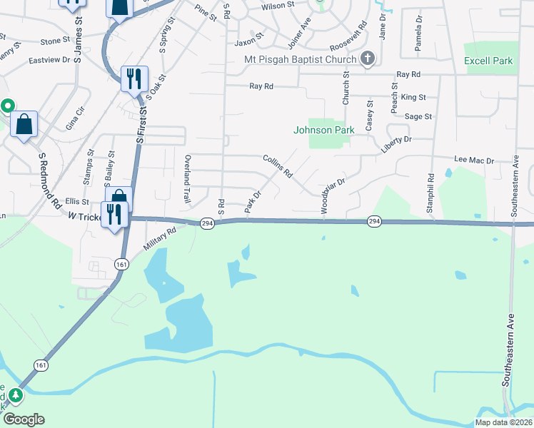 map of restaurants, bars, coffee shops, grocery stores, and more near 208 Military Road in Jacksonville