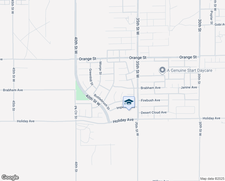 map of restaurants, bars, coffee shops, grocery stores, and more near 2184 Westpark Drive in Rosamond