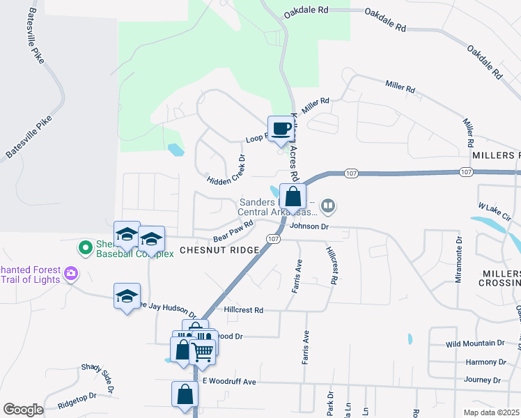 map of restaurants, bars, coffee shops, grocery stores, and more near 10595 Stoneridge Court in Sherwood