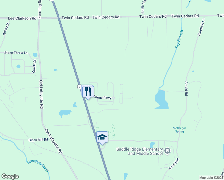 map of restaurants, bars, coffee shops, grocery stores, and more near 46 Hunting Ridge Circle in Rock Spring