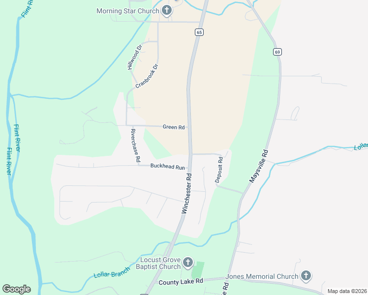 map of restaurants, bars, coffee shops, grocery stores, and more near 3607 Winchester Road in New Market