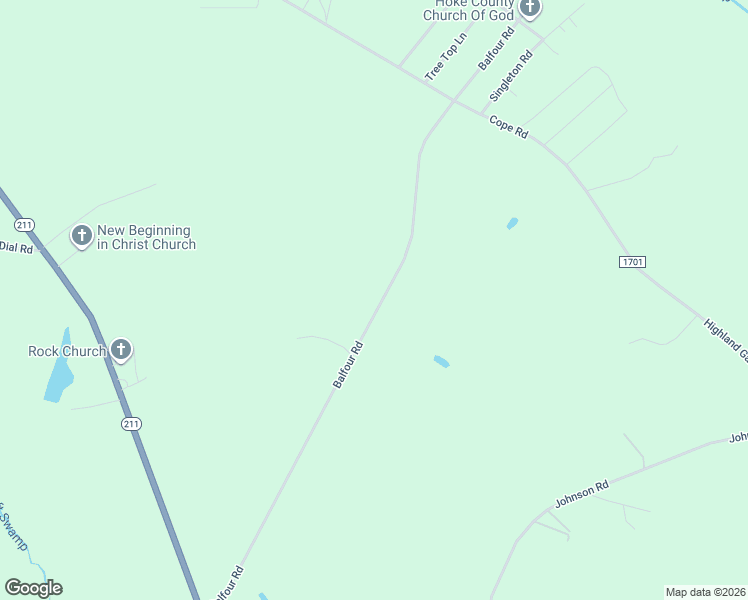 map of restaurants, bars, coffee shops, grocery stores, and more near 997 Balfour Road in Red Springs