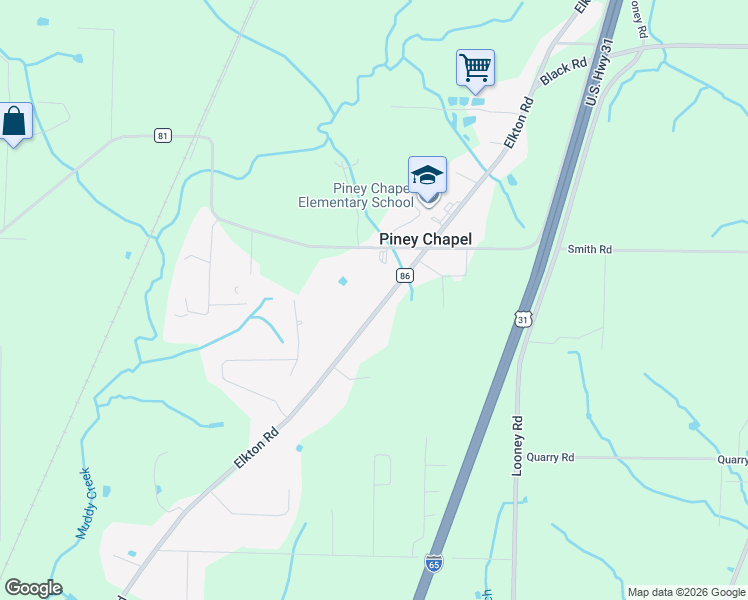 map of restaurants, bars, coffee shops, grocery stores, and more near 20548 Elkton Road in Athens