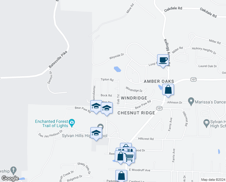 map of restaurants, bars, coffee shops, grocery stores, and more near 11017 Forbis Cove in Sherwood