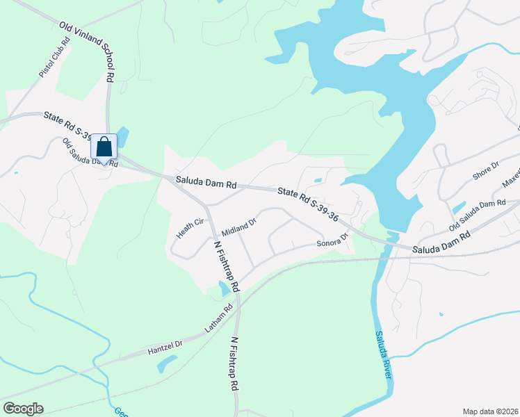 map of restaurants, bars, coffee shops, grocery stores, and more near 216 Midland Drive in Easley