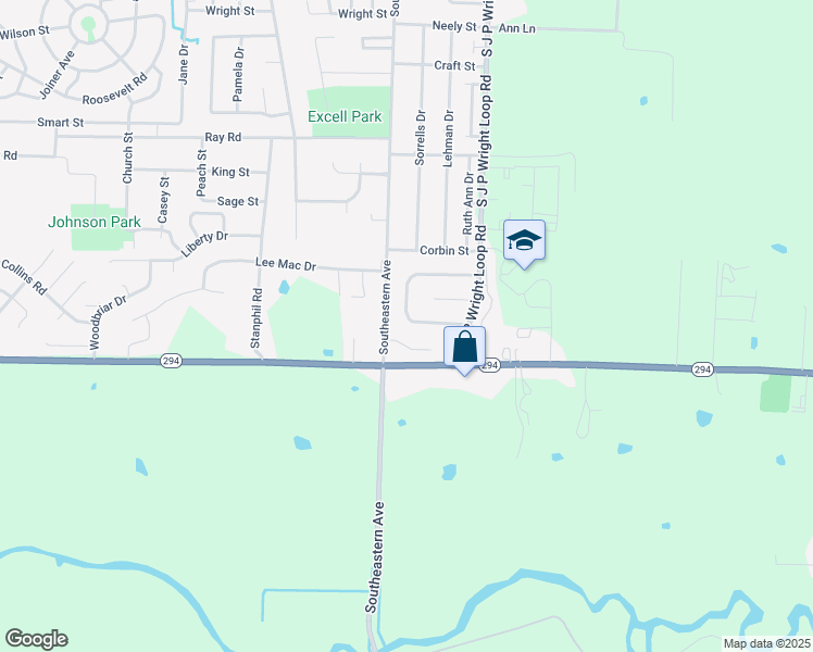 map of restaurants, bars, coffee shops, grocery stores, and more near 1404 Southeastern Avenue in Jacksonville