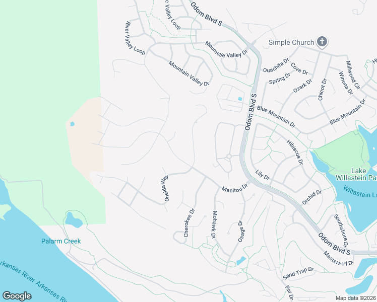 map of restaurants, bars, coffee shops, grocery stores, and more near 7 Cheyenne Circle in Maumelle