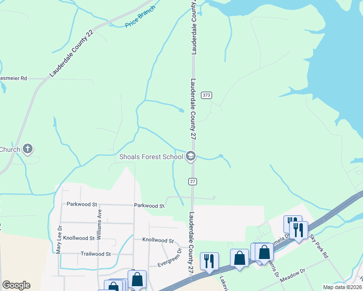 map of restaurants, bars, coffee shops, grocery stores, and more near 701 County Road 27 in Florence