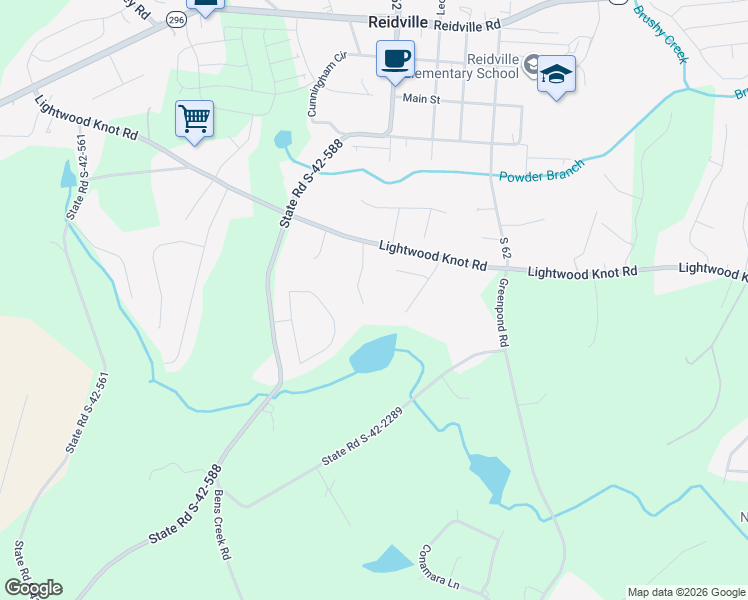 map of restaurants, bars, coffee shops, grocery stores, and more near 315 Burbridge Court in Woodruff