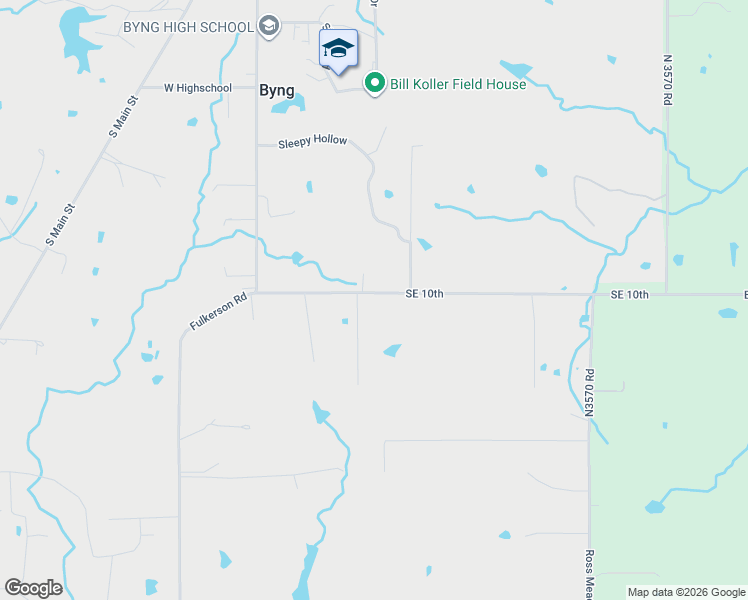 map of restaurants, bars, coffee shops, grocery stores, and more near 401 Southeast 10th in Ada
