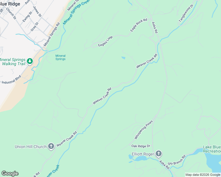 map of restaurants, bars, coffee shops, grocery stores, and more near 633 Weaver Creek Road in Blue Ridge
