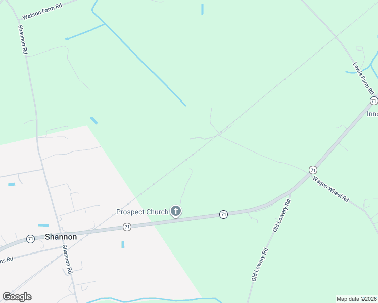 map of restaurants, bars, coffee shops, grocery stores, and more near 244 Wagon Wheel Road in Shannon