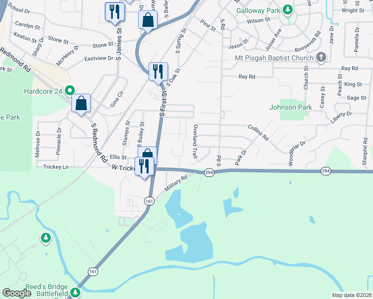 map of restaurants, bars, coffee shops, grocery stores, and more near 1509 Noah Court in Jacksonville
