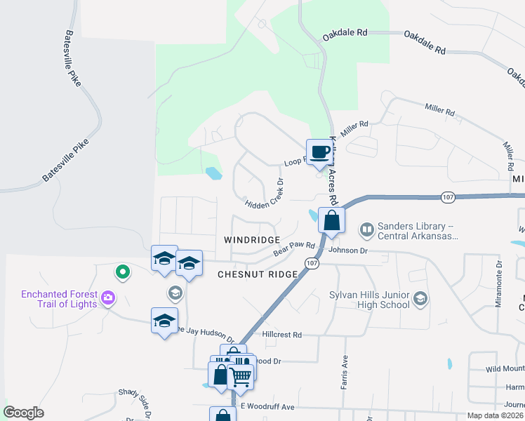 map of restaurants, bars, coffee shops, grocery stores, and more near 1733 Hidden Creek Drive in Sherwood