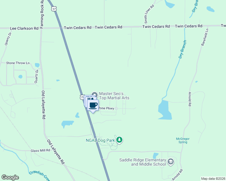 map of restaurants, bars, coffee shops, grocery stores, and more near 143 Hunting Ridge Circle in Rock Spring