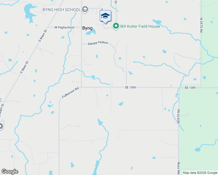map of restaurants, bars, coffee shops, grocery stores, and more near 303 Southeast 10th in Ada