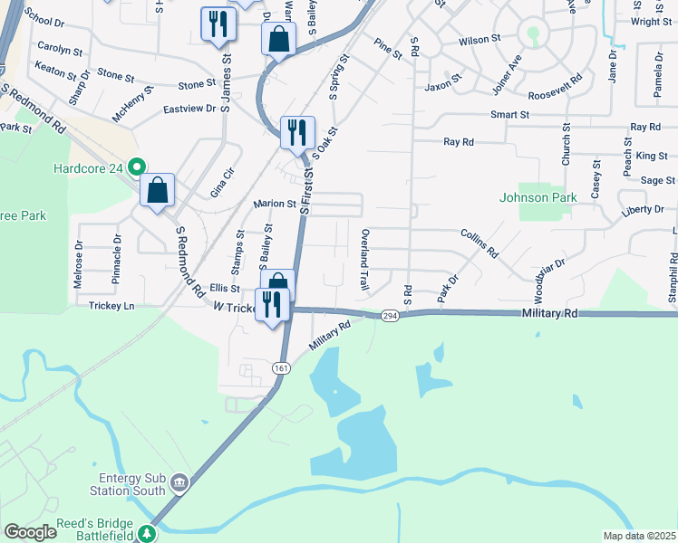map of restaurants, bars, coffee shops, grocery stores, and more near 1509 Noah Court in Jacksonville