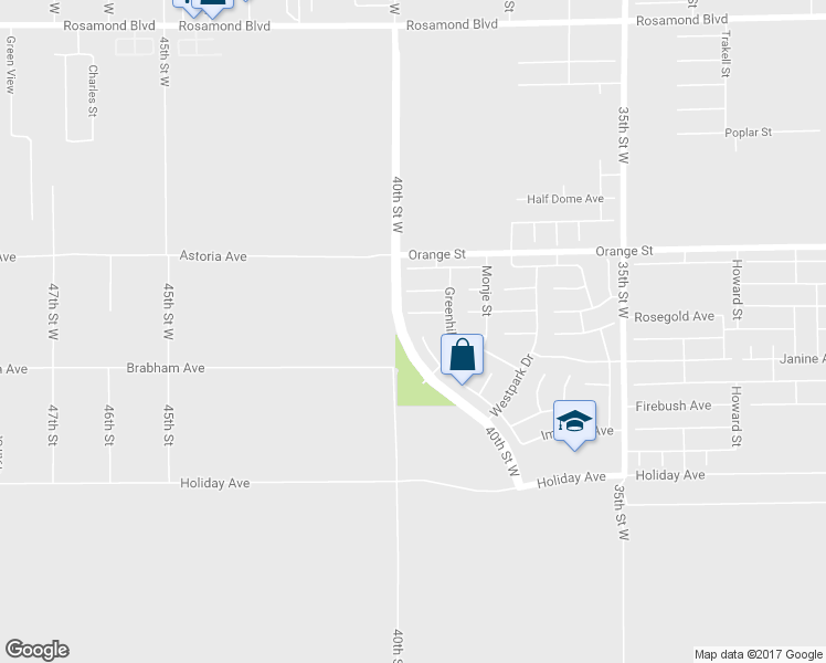 map of restaurants, bars, coffee shops, grocery stores, and more near 2334 Gable Court in Rosamond