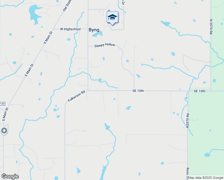 map of restaurants, bars, coffee shops, grocery stores, and more near 303 Southeast 10th in Ada